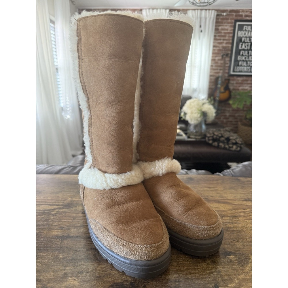 UGG Australia Sundance II 5325 Chestnut Brown Sheepskin Winter Boots Womens 6
